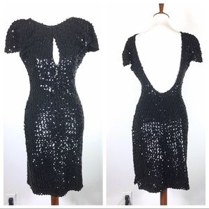 Vintage Black Sequin Dress